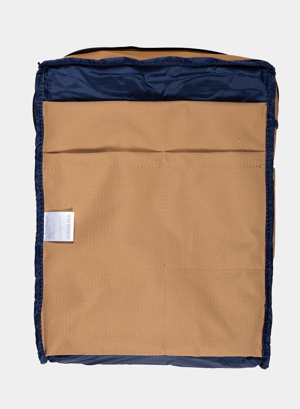 The New Backpack Camel & Navy
