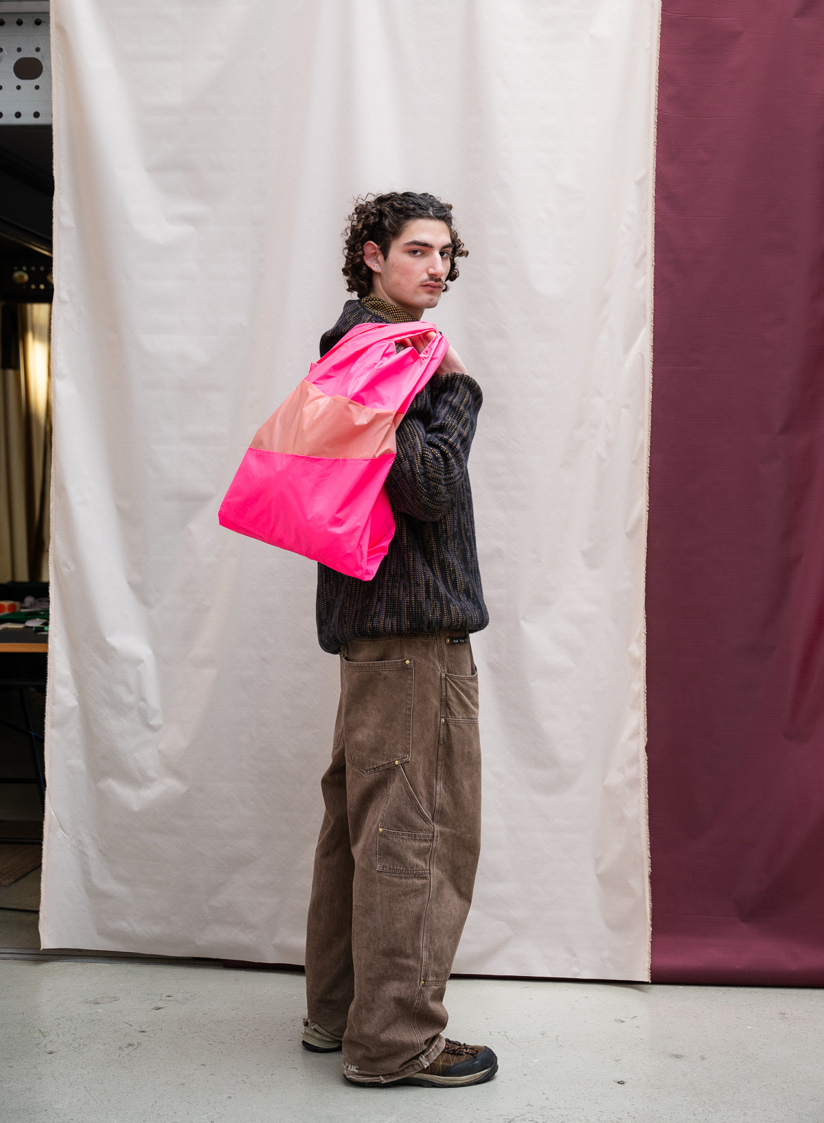 The New Shopping Bag Fluo Pink & Try Large