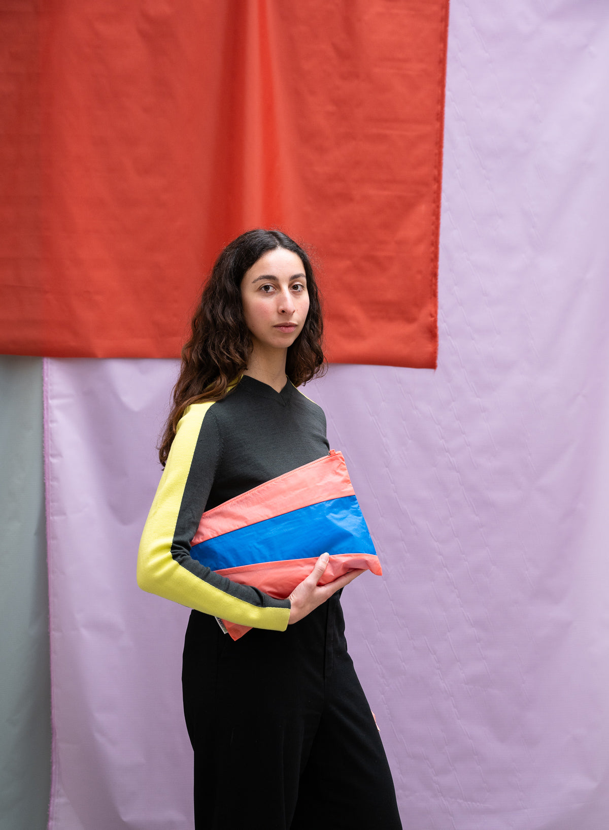 The New Pouch Coral & Wave Large