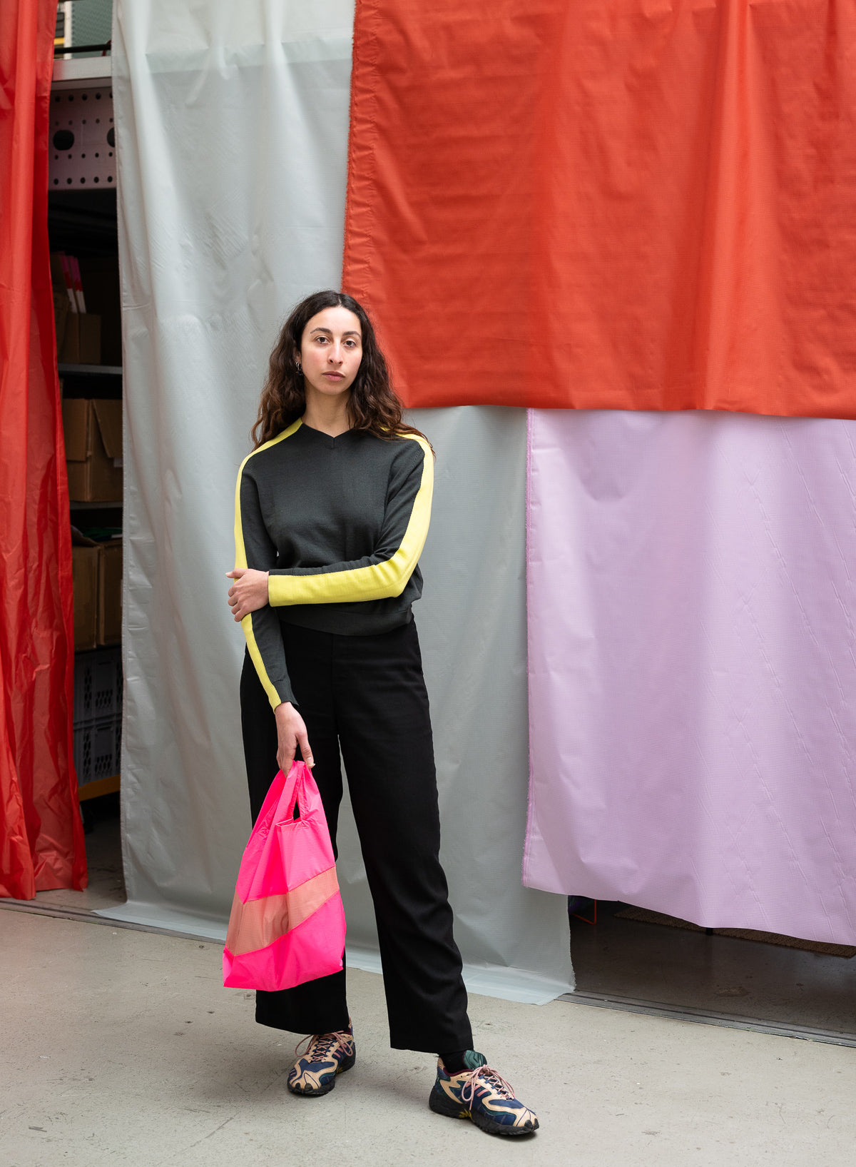 The New Shopping Bag Fluo Pink & Try Medium