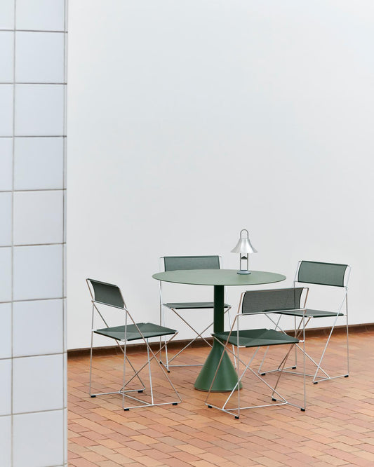 Palissade Cone Table Round 90, Olive - HAY