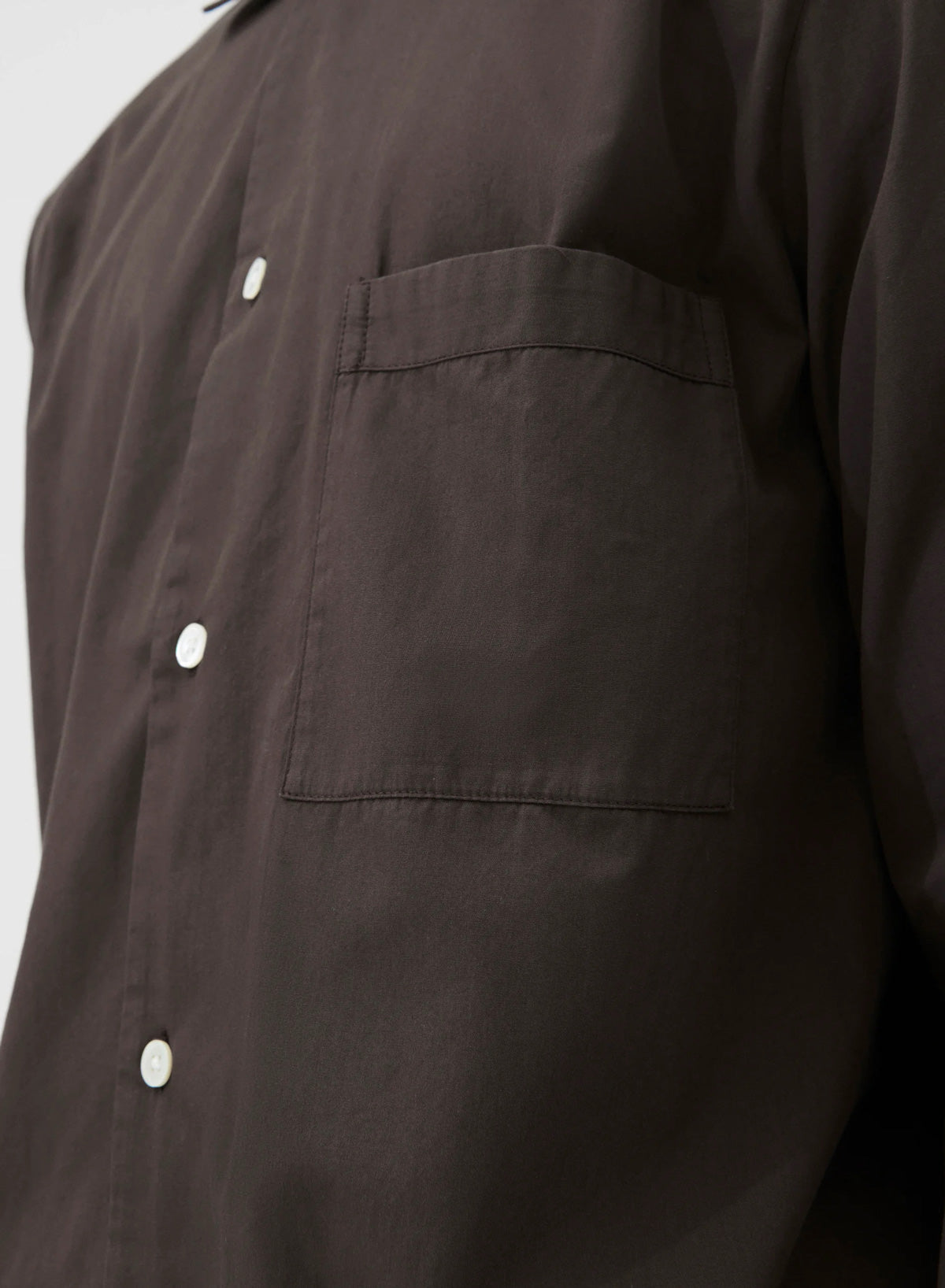 Shirt met lange mouwen, koffie - Tekla