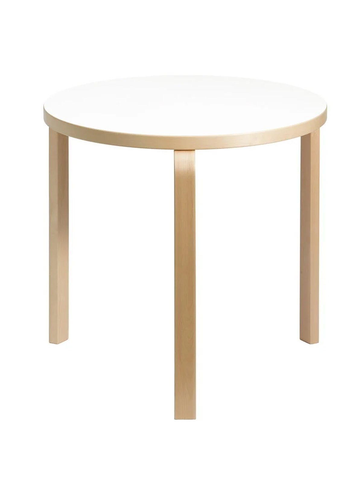 Table 90B, Birch, White, 75CM - Artek