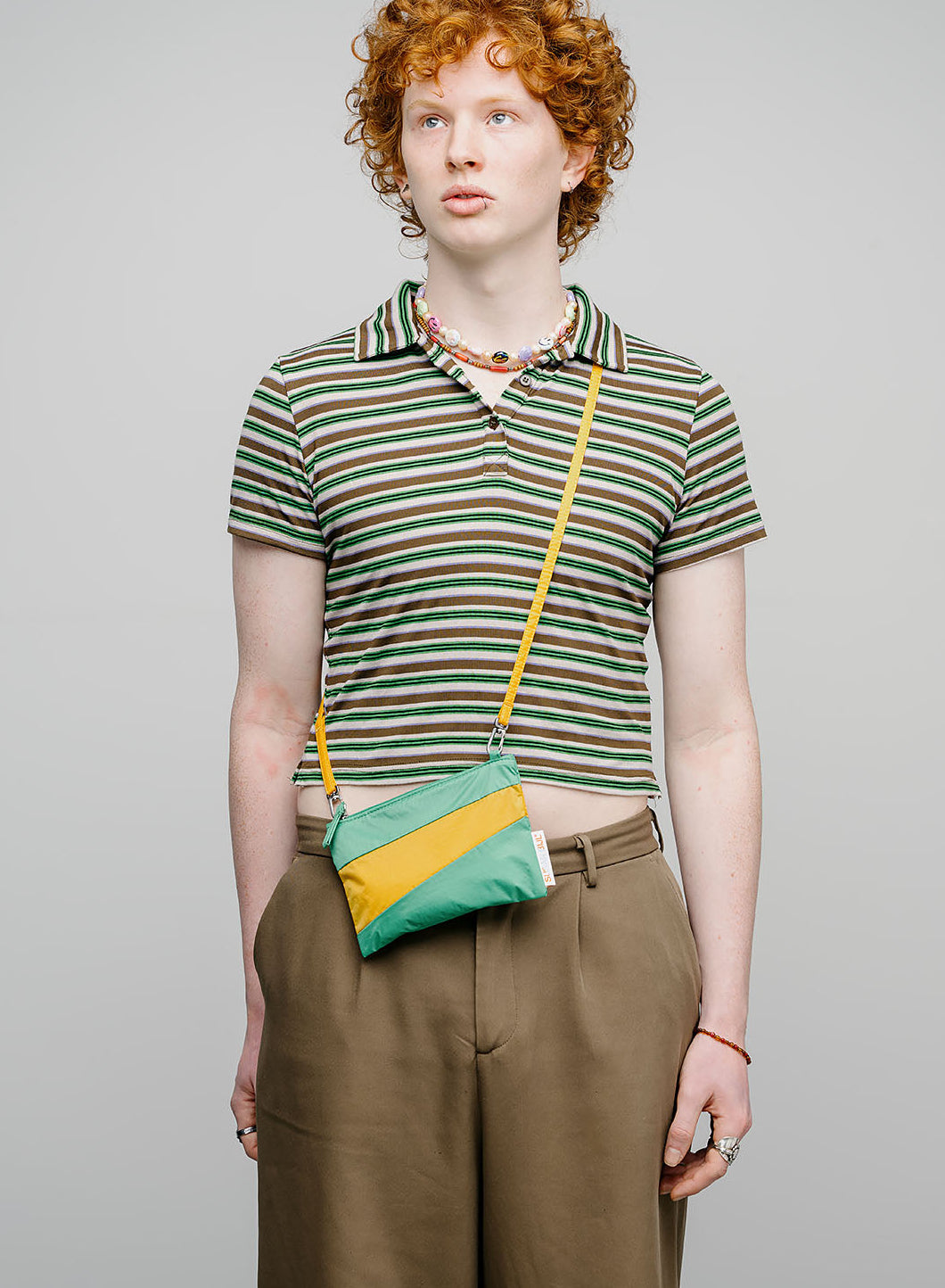 The New Pouch Holly Green & Calendula Small