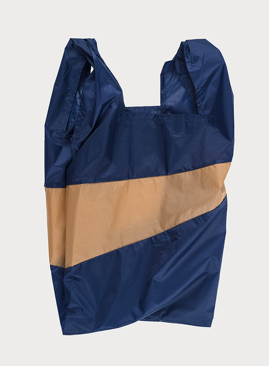 The New Shopping Bag Navy & Camel Large