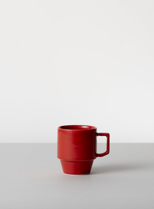 Blockmug Groot, Rood - Hasami