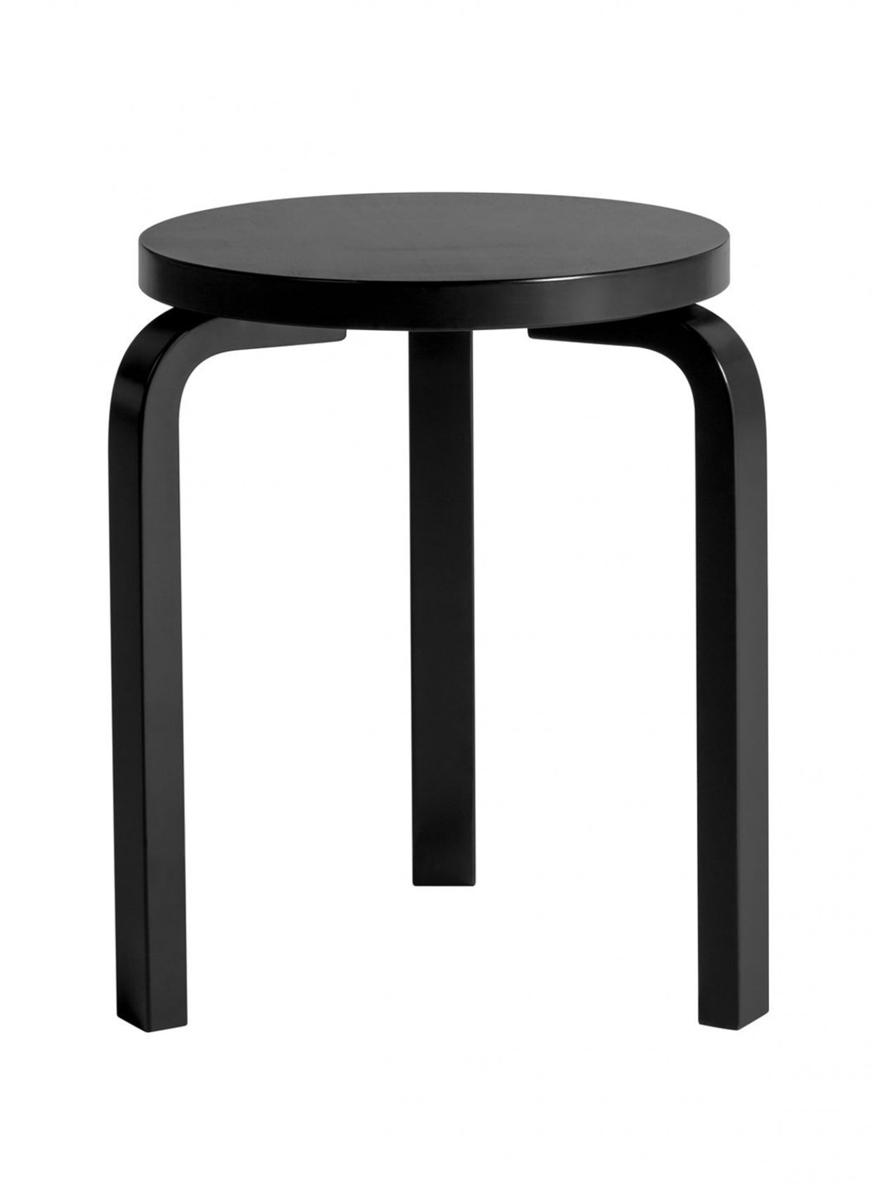 Kruk 60, poten zwart, zitting zwart - Artek