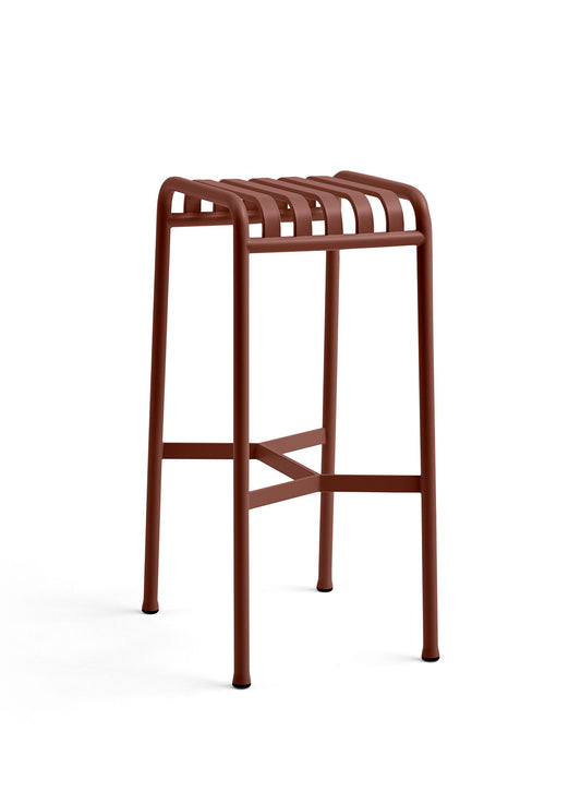 Palissade Bar Stool, Iron Red - HAY