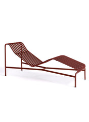 Palissade Chaise Longue, Iron Red - HAY