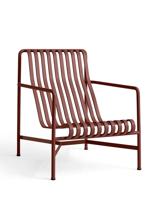 Palissade Lounge Chair High, Iron Red - HAY