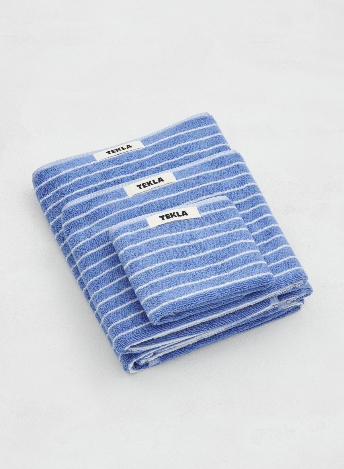 Hand Towel, Clear Blue Stripes - Tekla