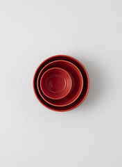 Blockbowl Large, Red - Hasami