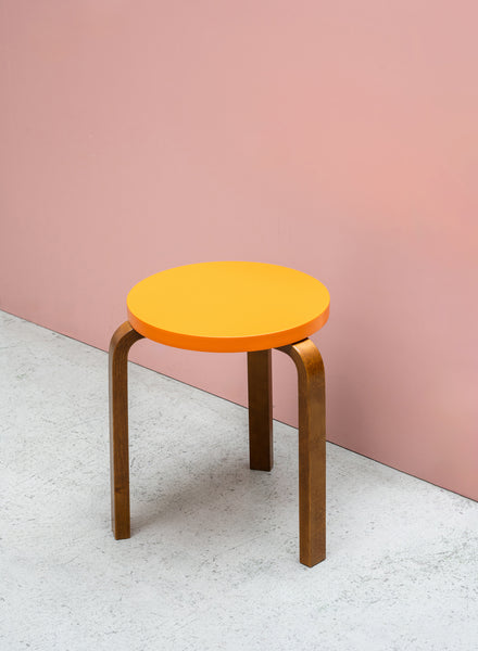 Stool 60, Legs Walnut, Seat Orange - Artek – SUSAN BIJL