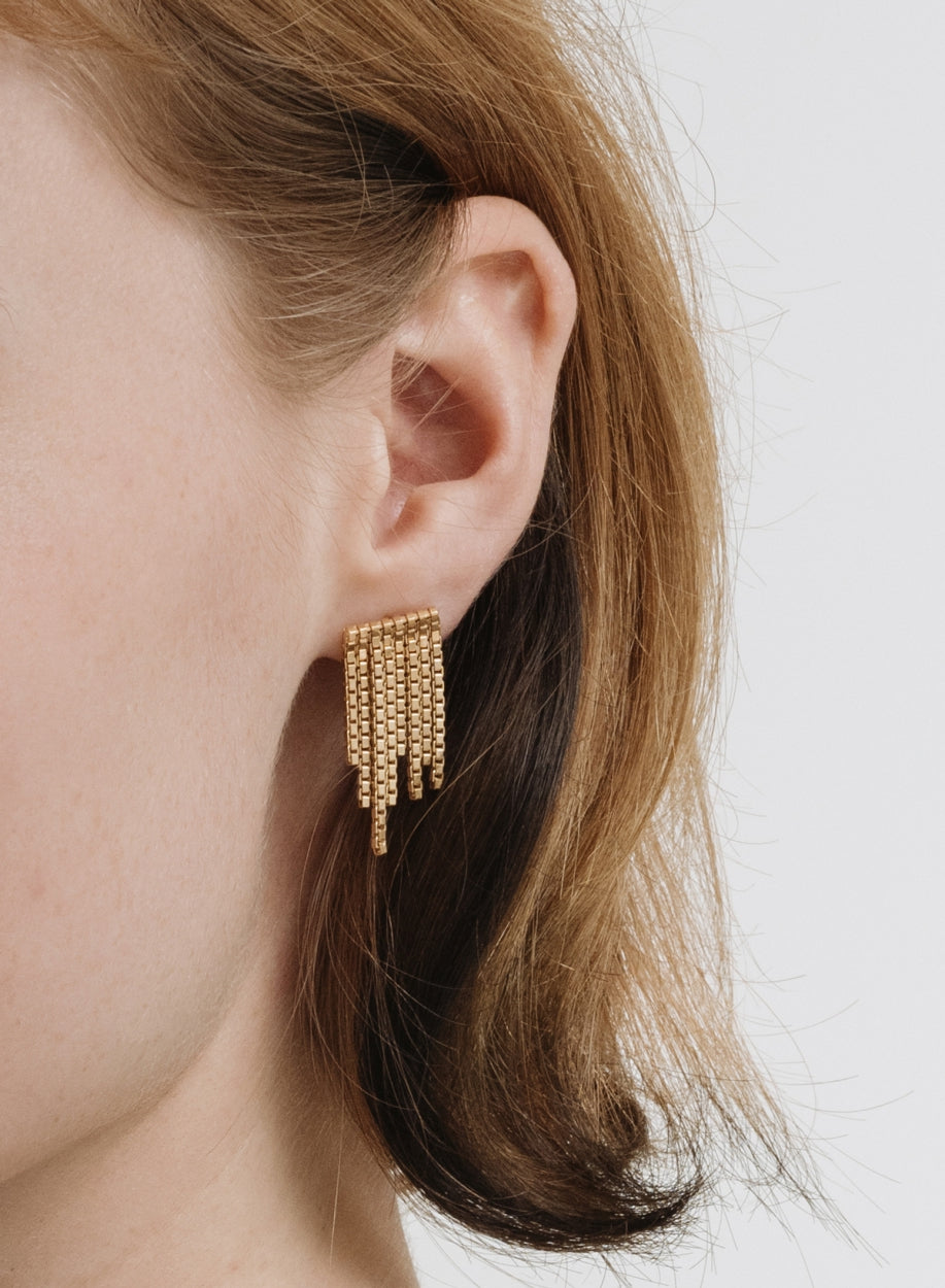 Earrings, Disco Gold, Big - Martine Viergever