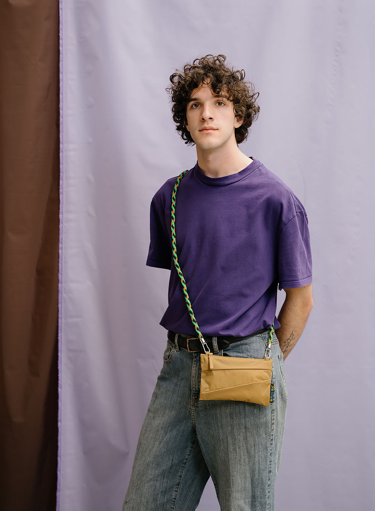 The New Pouch Mono Camel Small