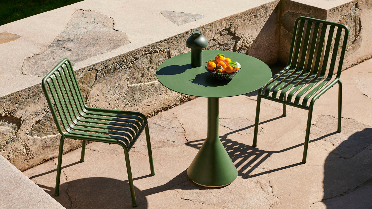 Palissade Cone Table Round 70, Olive - HAY