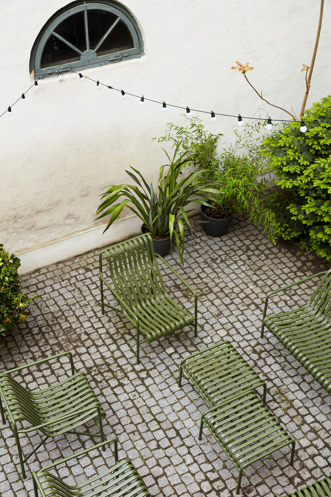 Palissade Loungestoel Hoog, Olijfgroen - HAY