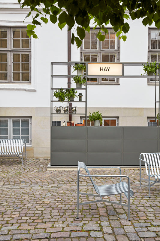 Palissade Lounge Chair Low, Galvanised Steel - HAY