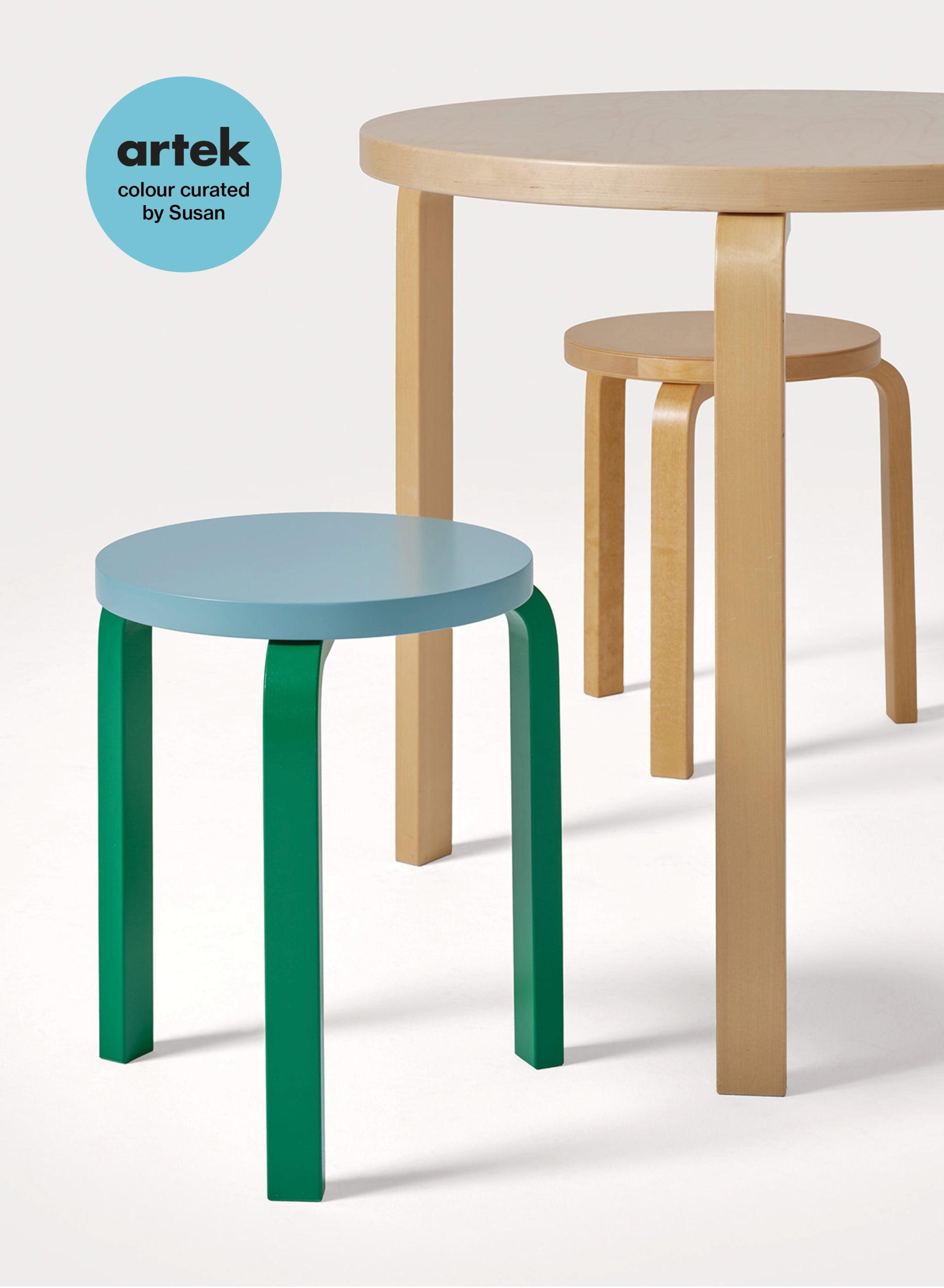 Stool 60, Legs David, Seat Francis - Artek