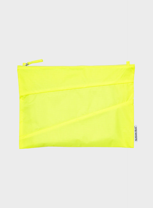 The New Pouch Fluo Yellow Large