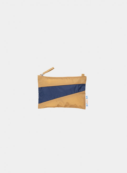 The New Pouch Camel & Navy Small
