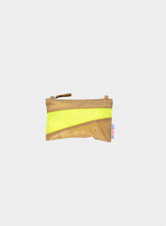 The New Pouch Camel & Fluo Yellow Small