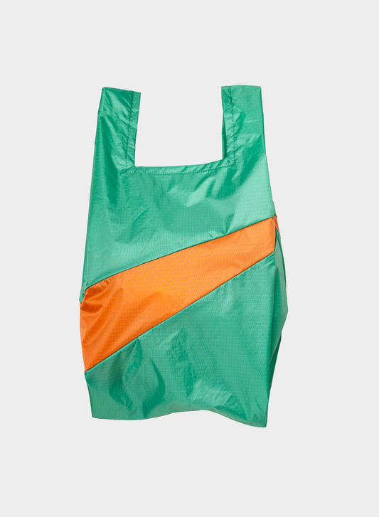 The New Shopping Bag Holly Green & Orange Medium