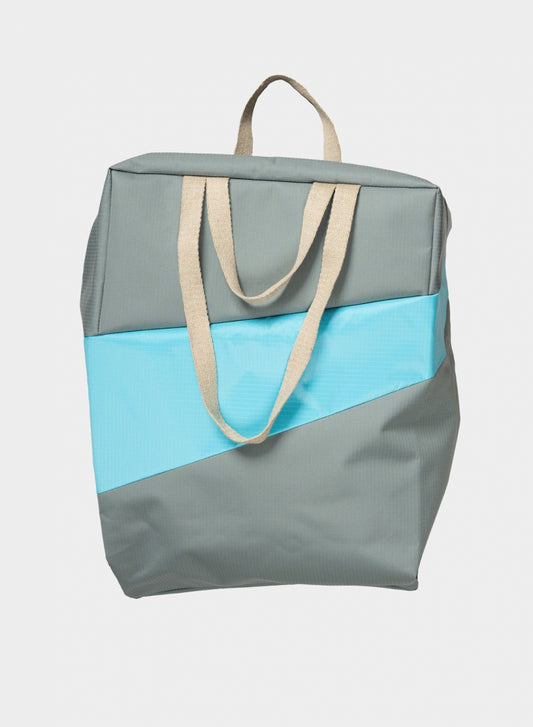 The New Tote Bag Grey & Key Blue Large