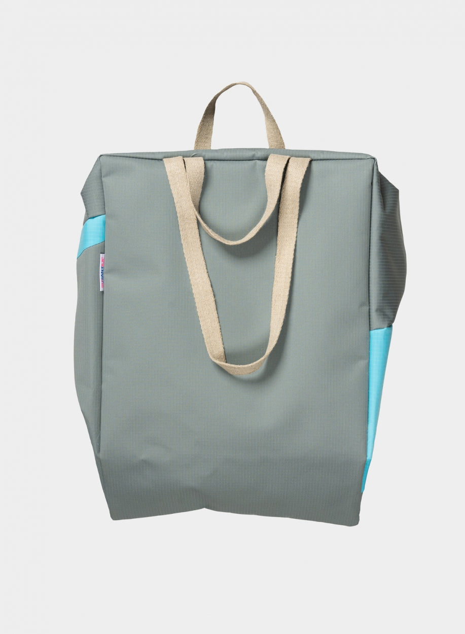 The New Tote Bag Grey & Key Blue Large
