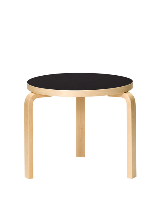 Table 90D, Linoleum black, 48CM - Artek