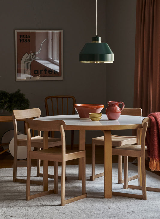 Tafel 91, Rond, HPL Wit, 125CM - Artek