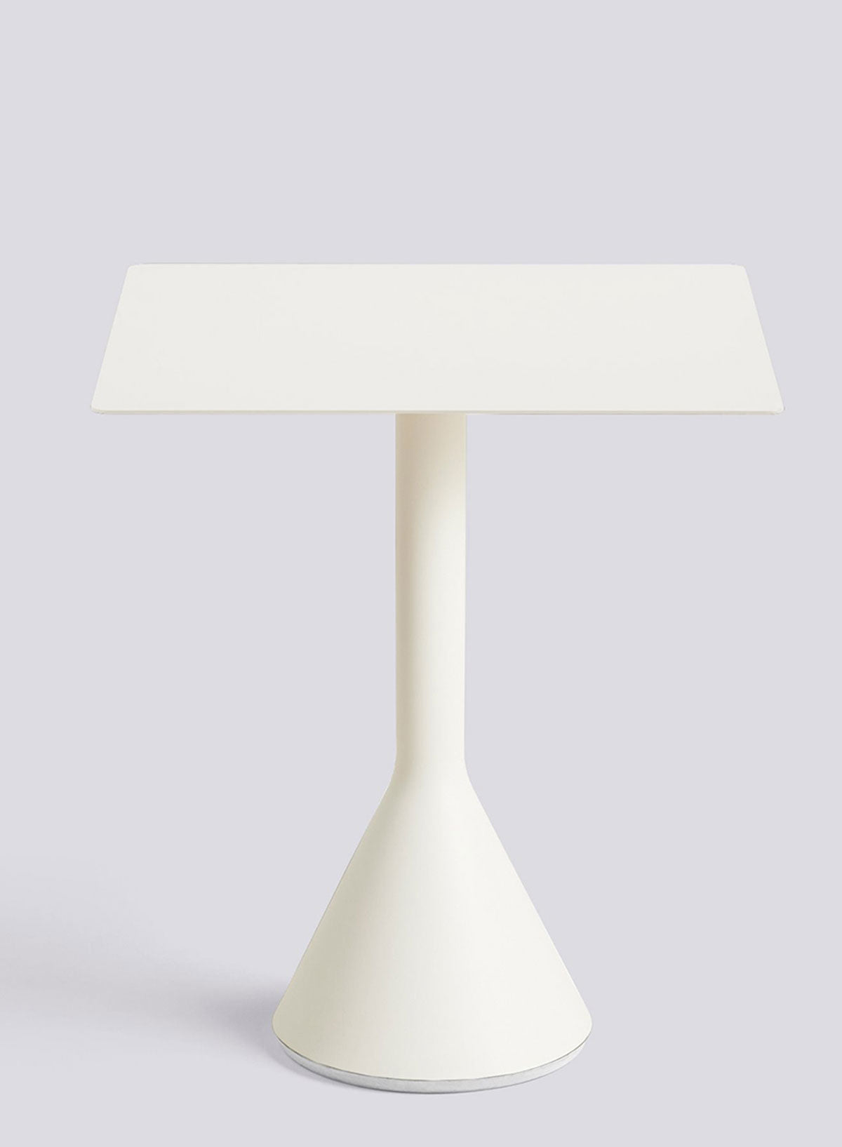 Palissade Cone Table Square 65, Cream White - HAY