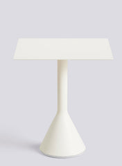 Palissade Cone Table Square 65, Cream White - HAY