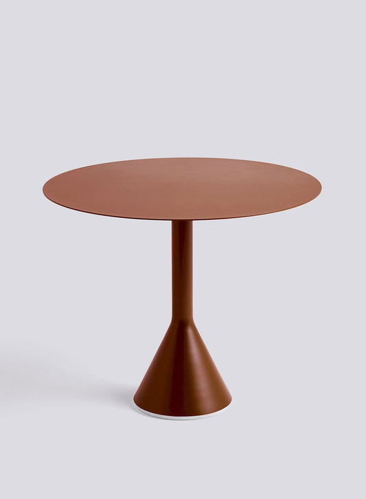 Palissade Cone Table Round 90, Iron Red - HAY