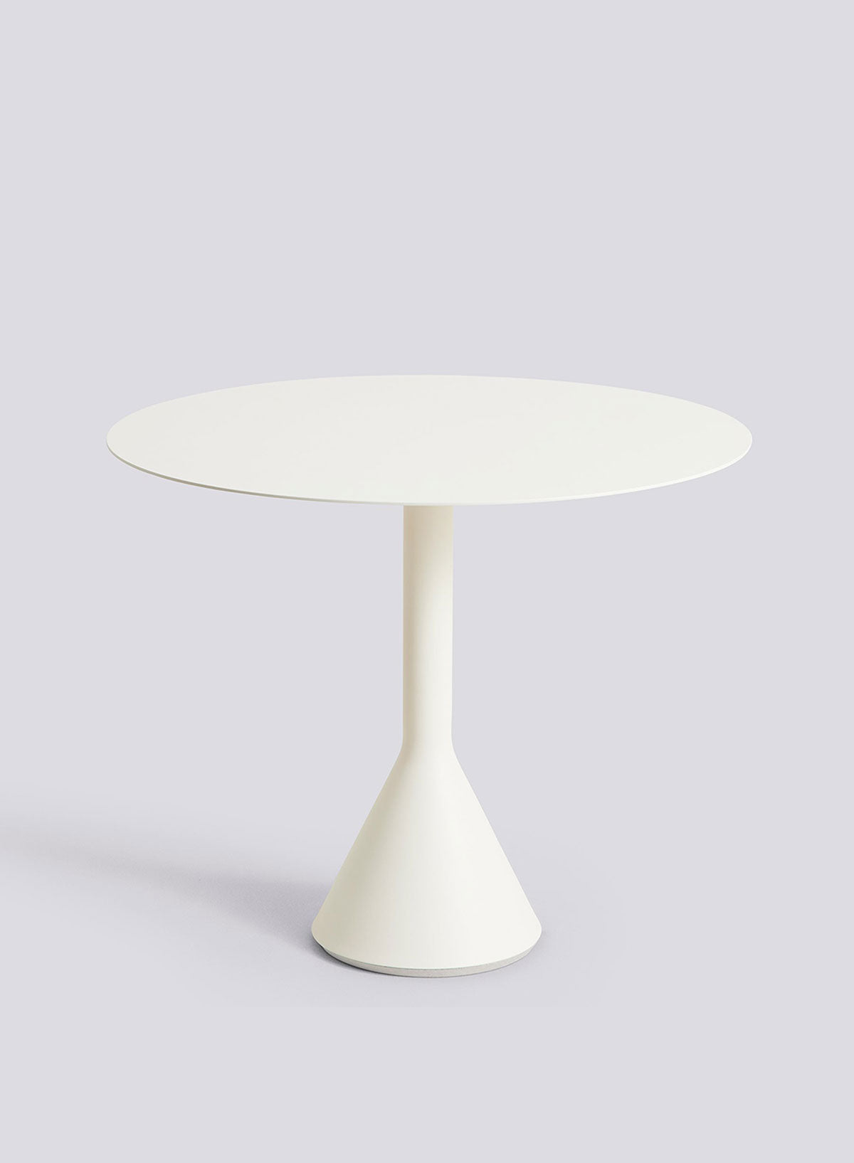 Palissade Cone Table Round 90, Cream White - HAY