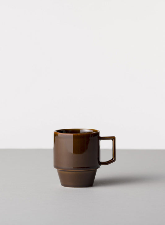 Blockmug Groot, Bruin - Hasami