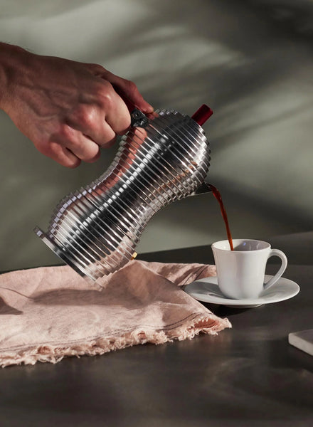Espresso coffee maker Pulcina, 3 cups, Red - ALESSI – SUSAN BIJL