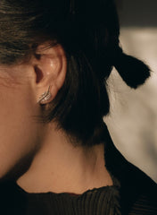 Earrings, Gaia Silver - Martine Viergever