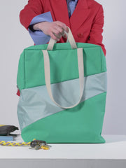 The New Tote Bag Holly Green & Surf Spray Large