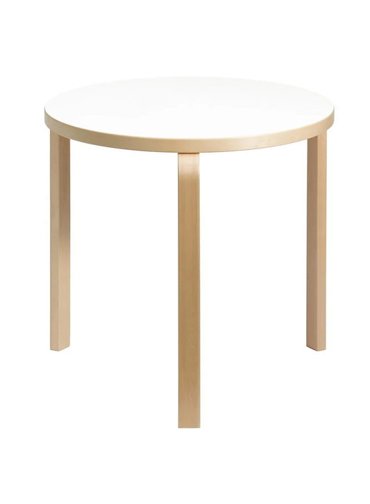 Table 90B, Birch, White, 75CM - Artek