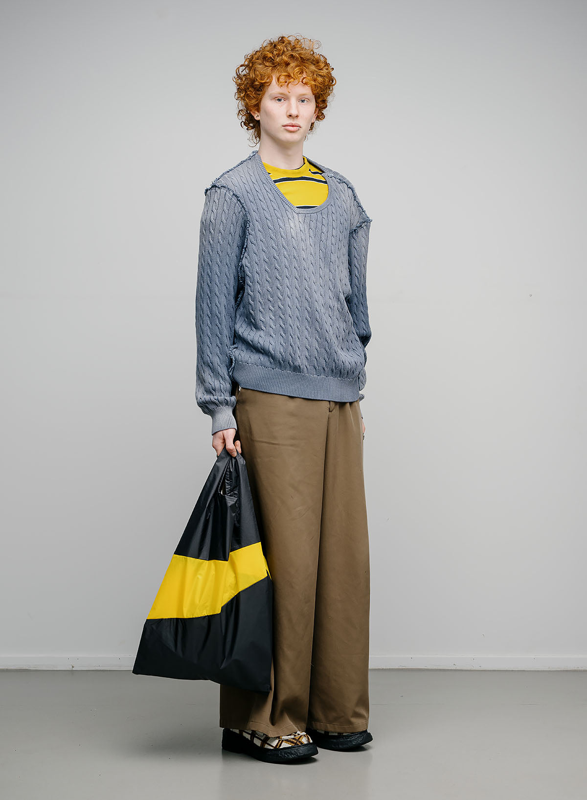 The New Shopping Bag Black & Sunflower Large