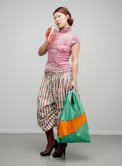 The New Shopping Bag Holly Green & Orange Large