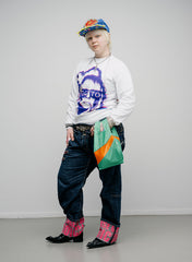 The New Shopping Bag Holly Green & Orange Small