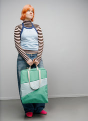 The New Tote Bag Holly Green & Surf Spray Large