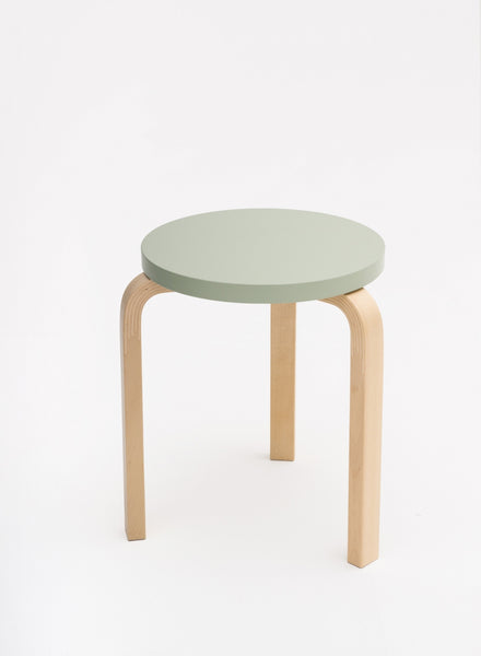 Stool 60, Legs Birch, Seat Green - Artek – SUSAN BIJL