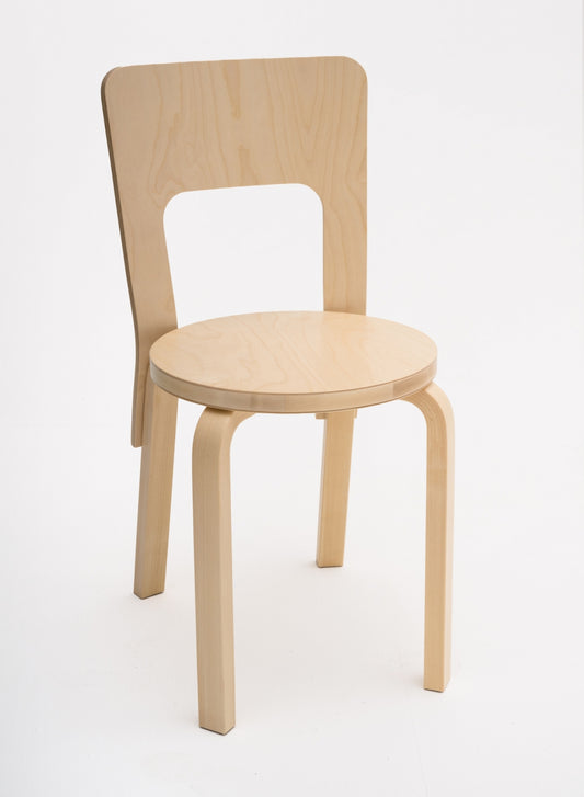Chair 66, legs birch, seat birch - Artek