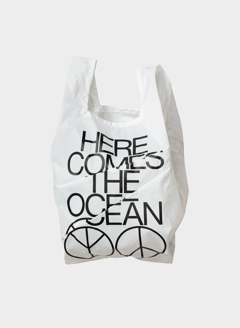 The New Shopping Bag Ocean White Medium