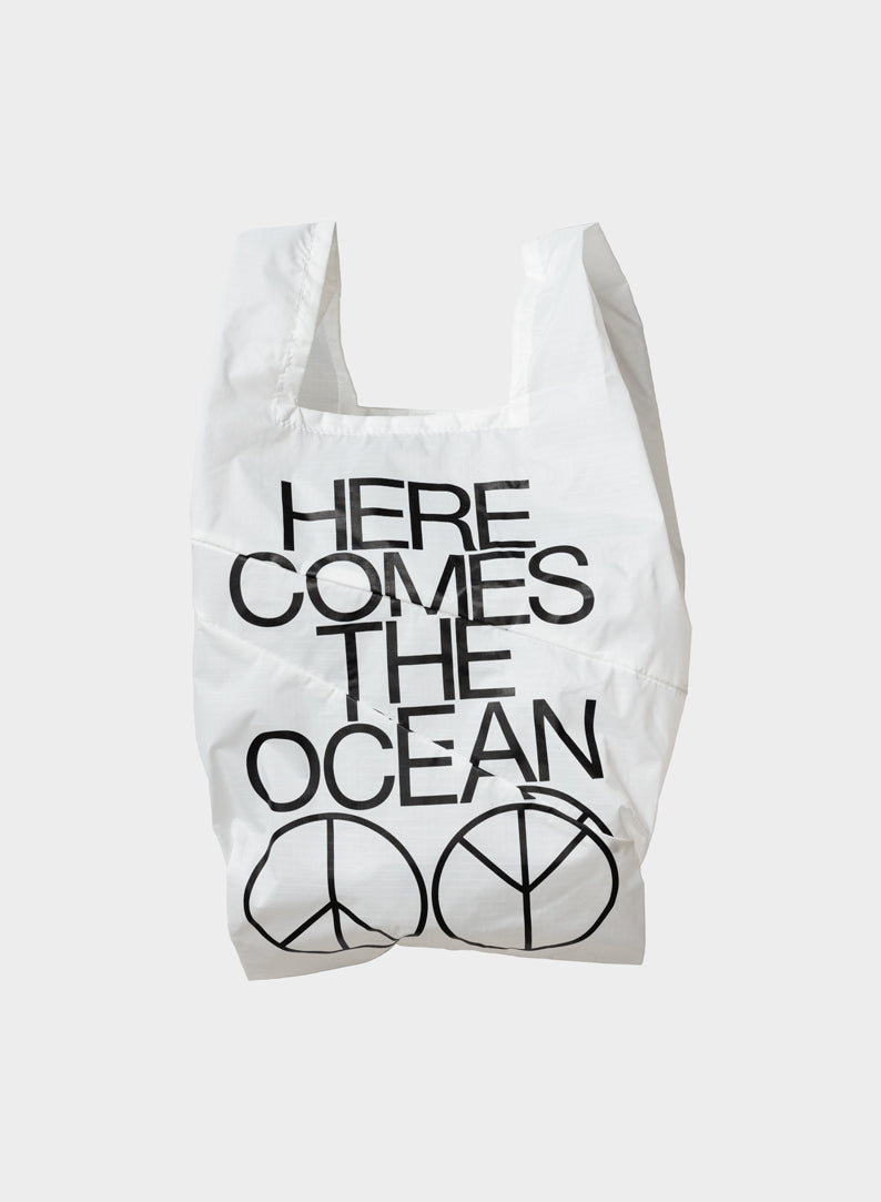 The New Shopping Bag Ocean White Medium