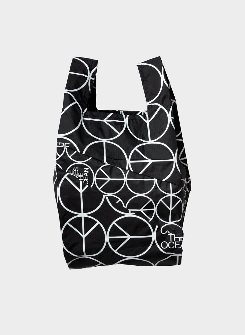 The New Shopping Bag Peace Black Medium