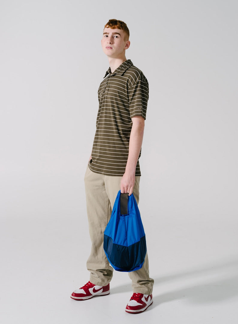 The New Shopping Bag Blue & Navy Medium